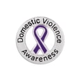 thumbnail image 1 of Round Domestic Violence Awareness Ribbon Pins, 1 of 3