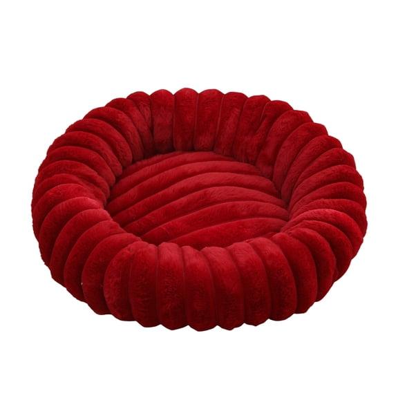 Round Donut Dog Beds for Small Dog, Calming Bed Round Cute Puppy Bed with Non-Slip Bottom, Fluffy Washable Pet Bed for Puppy and Kitten