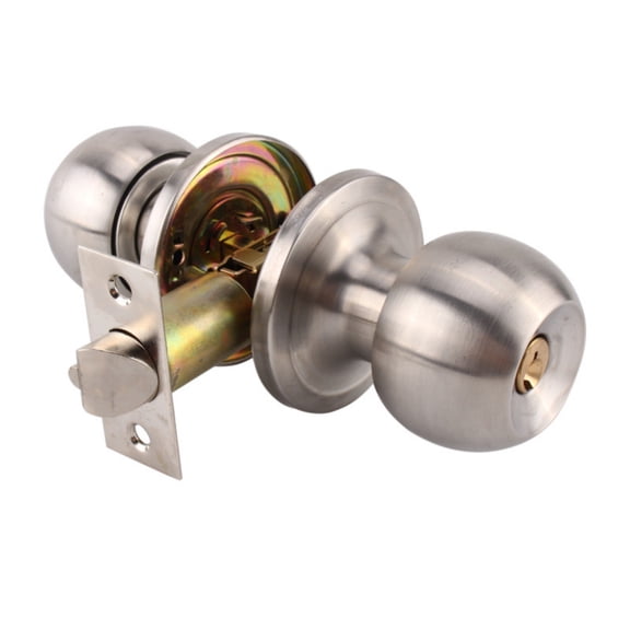 Round Door Knobs Knobset with Keys Interior Door Handles Round Doors Knobset Handle for Entrance Passages Lock Enduring