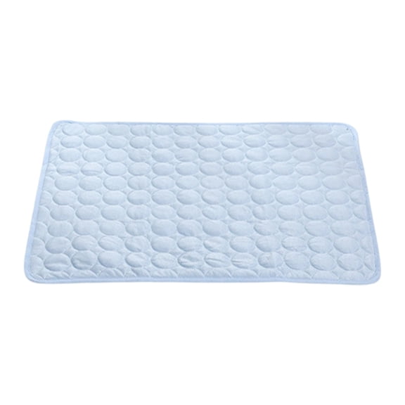Round Dot Quilt Absorbent Leakproof Pet Training Pad Non- Bottom Machine Washable Reusable Crate Floor Liner Mat for Dogs Cats Rabbits Indoor Crate Travel Use(Blue-40x30cm)