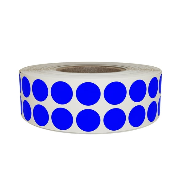 Round Dot Sticker Rolls Diameter Labels in Blue 0.70 (17mm) 1220 Pack by Royal Green