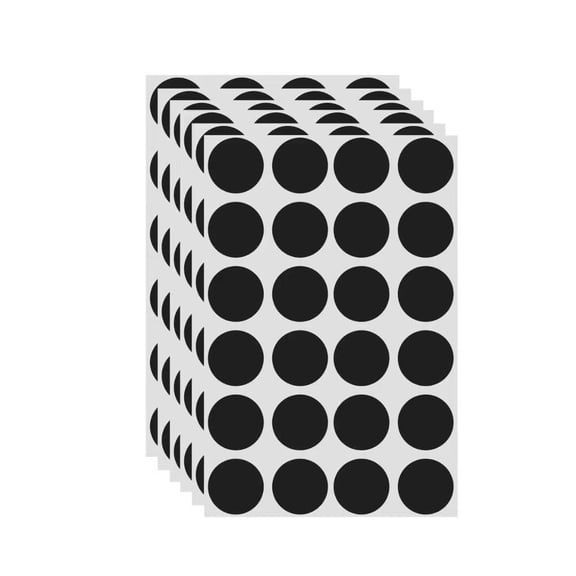 Round Dot Stickers 3/4 Inch Black Circle Labels 1920 Pcs for Color Coding & Organizing