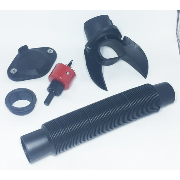 Round Downspout Rain Barrel Kit: 3 and 4 " Diverter, Winter Cover, Hose Seal , Hose, Screw pack, Hole Saw