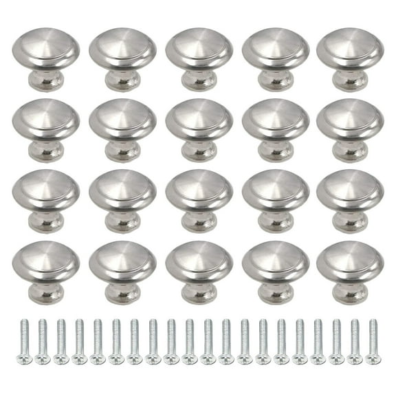 ifundom 20Pcs Multipurpose Silver Cabinet Knobs Round Door Handles with Comfortable Touch