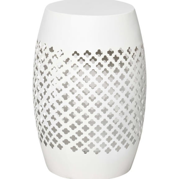 Round Drum Side Table / Weather-Resistant for Patio