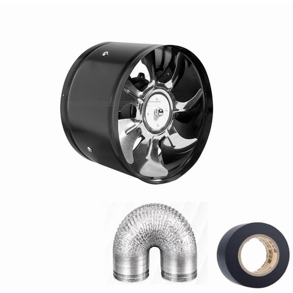 Round Duct Fan 4" 6" Booster Exhaust Ventilator Ventilation Vent Air for Window Wall Bathroom Toilet Kitchen ,Efficient Ventilation