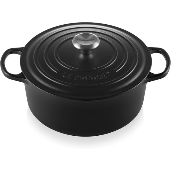 Le Creuset Enameled Cast Iron Signature Round Dutch Oven, 5.5 qt., Licorice