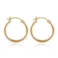 thumbnail image 1 of Turandoss Thick Gold Plated Chunky Small Hollow Tube Hoops Earrings for Women Waterproof Hypoallergenic Lightweight Jewelry Birthday Gift for Women 13/15/20/25/30/40mm, 1 of 9