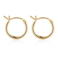 thumbnail image 1 of Turandoss Thick Gold Plated Chunky Small Hollow Tube Hoops Earrings for Women Nickel Free Jewelry Birthday Teacher Appreciation Mothers Day Graduation Gifts for Her Mom Wife Ideas, 1 of 9