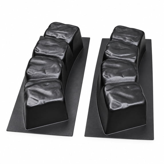 Round Edge Stone Concrete Molds, 2 Pieces, 47.2 Inch, Black ABS Plastic ...