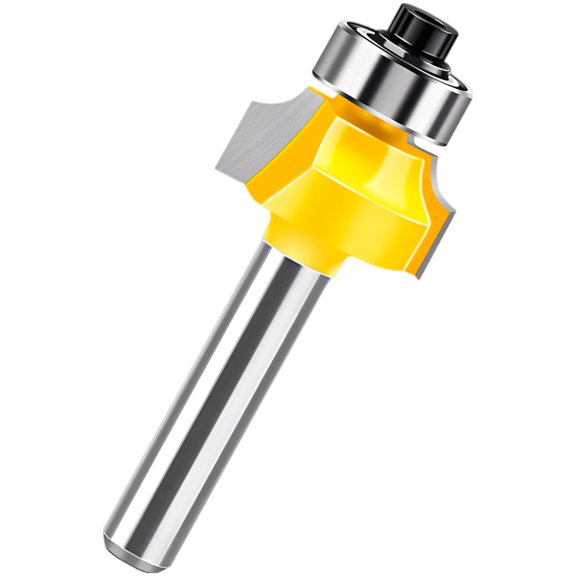 Round Over Edging Router Bit, Shank Router Bit with Radius, 0.8 in / 1.9 cm Diameter Woodworking Cutter, for Edge Forming, Furniture Making, DIY Wood Projects