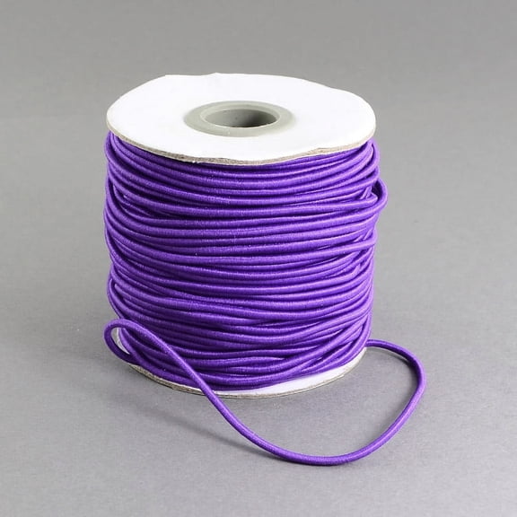 Round Elastic Cord with Nylon Outside and Rubber Inside Indigo 1mm about 109.36 yards(100m)/roll