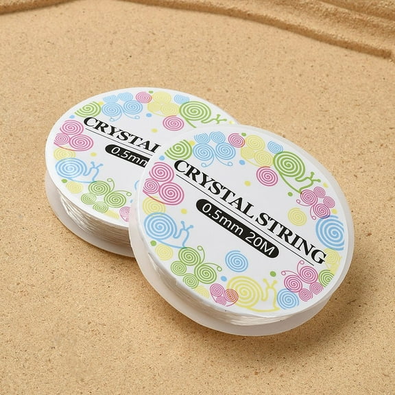 Round Elastic Crystal Thread Stretchy String Bead Cord for Beaded Jewelry Making Clear 0.5mm about 21.87 Yards(20m)/Roll