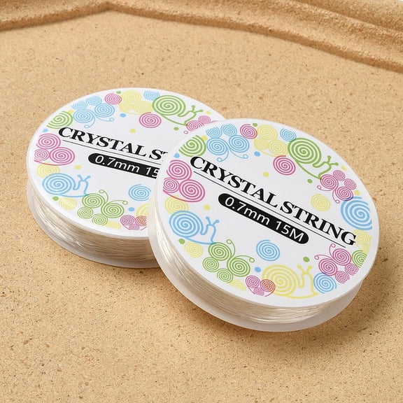 Round Elastic Crystal Thread Stretchy String Bead Cord for Beaded Jewelry Making Clear 0.7mm about 16.40 Yards(15m)/Roll