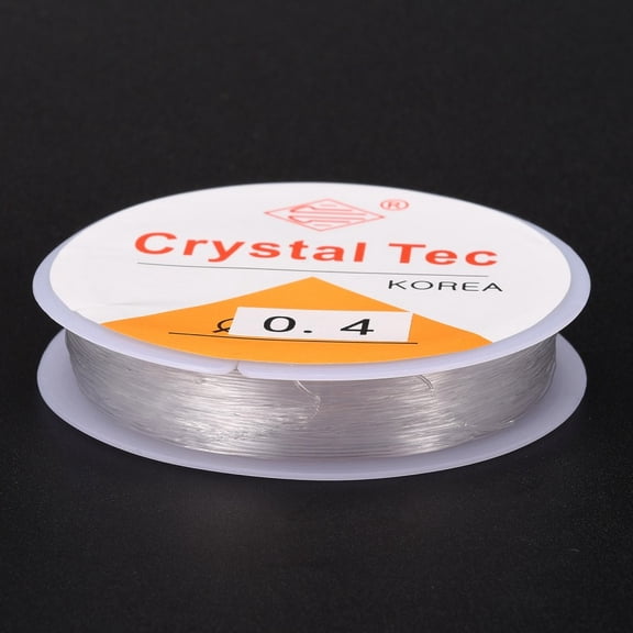 Round Elastic Stretch Thread for Bracelets Gemstone Jewelry Making Beading Craft Clear 0.4mm 19.6 yards(18m)/roll