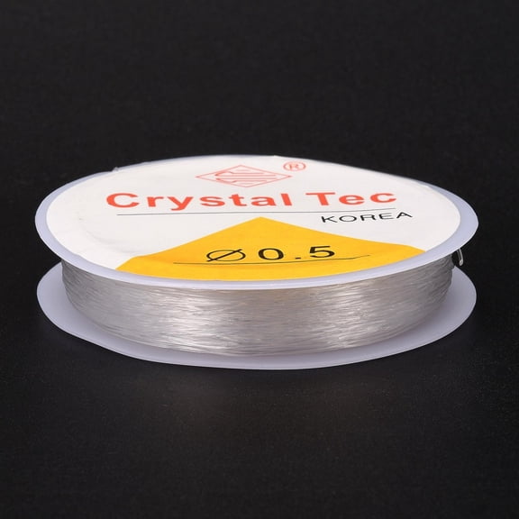 Round Elastic Stretch Thread for Bracelets Gemstone Jewelry Making Beading Craft Clear 0.5mm 16.4 yards(15m)/roll