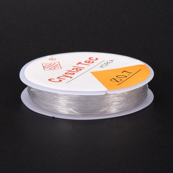 Round Elastic Stretch Thread for Bracelets Jewelry Making Beading Craft Clear 0.7mm 8.7 yards(8m)/roll