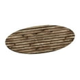 thumbnail image 1 of Round Elastic Table Cover Tablecloths - Shabby Wood Grain Pattern Home Kitchen Table Top Decoration to 47-inch Diameter C, 1 of 7