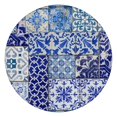 thumbnail image 1 of Round Elastic Tablecloth, Colorful Bohemian Print, Stretchable Polyester Fabric for Kitchen or Picnic Table, 1 of 4