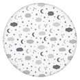 thumbnail image 1 of Round Elastic Tablecloth - Cute Cartoon Waterproof Fitted Table Cover for Kids, Windproof & Spill-Proof with Fun Rainbow Animals Design (44 inches), 1 of 2