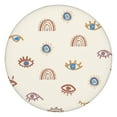 thumbnail image 1 of Round Elastic Tablecloth - Cute Cartoon Waterproof Fitted Table Cover for Kids, Windproof & Spill-Proof with Fun Rainbow Animals Design (44 inches), 1 of 5