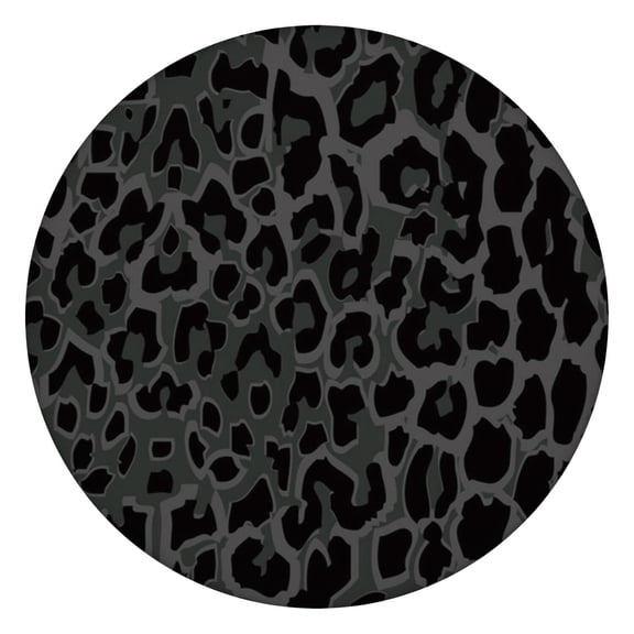 Round Elastic Tablecloth,Waterproof Table Cover,Black Leopard Table Cloth Fits 36"-44" Round Tables for Dinner Outdoor Picnic Flowers