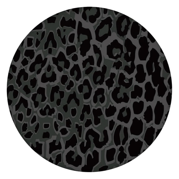 Round Elastic Tablecloth,Waterproof Table Cover,Black Leopard Table Cloth Fits 45"-52" Round Tables for Dinner, Outdoor, Picnic, Flowers