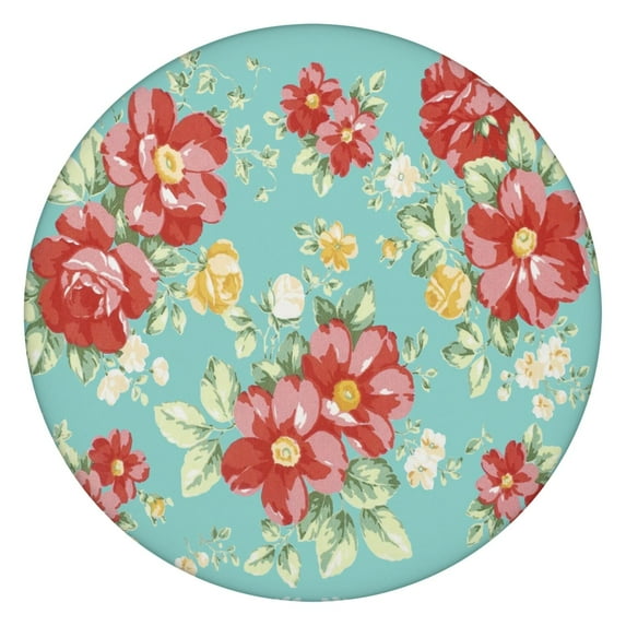 Round Elastic Tablecloth,Waterproof Table Cover,Pioneer Pink Peel Table Cloth Fits 45"-52" Round Tables for Dinner, Outdoor, Picnic, Flowers