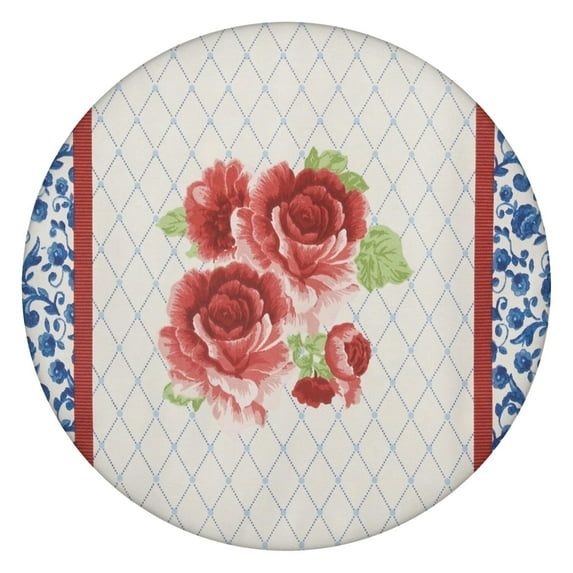 Round Elastic Tablecloth,Waterproof Table Cover,Pioneer Table Cloth Fits 45"-52" Round Tables for Dinner, Outdoor, Picnic, Flowers