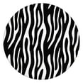 thumbnail image 1 of Round Elastic Tablecloth with Zebra Print - Waterproof, Windproof Fitted Table Cover for Outdoor Picnic, Dining (44 inches) - Modern Zebra Stripes Design, Scratch-Resistant & Wipeable, 1 of 5