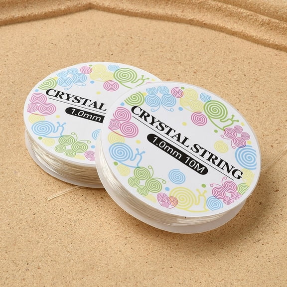 Round Elastic Thread Stretchy String Bead Cord for Beaded Jewelry Making Clear 1mm 10.94 Yards(10m)/Roll