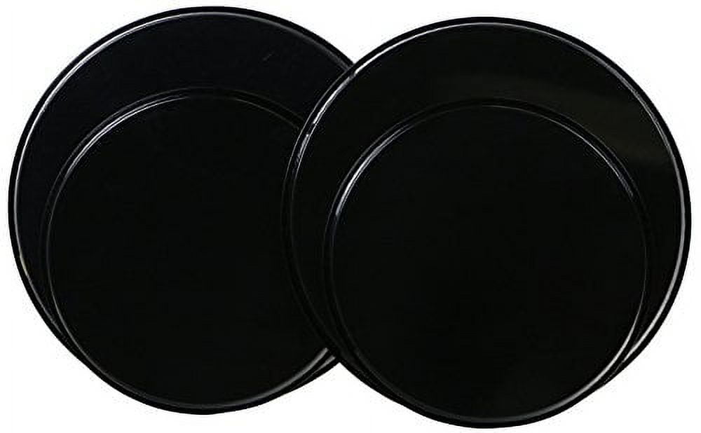 Round Electric Stovetop Burner Cover Set of 4, Black
