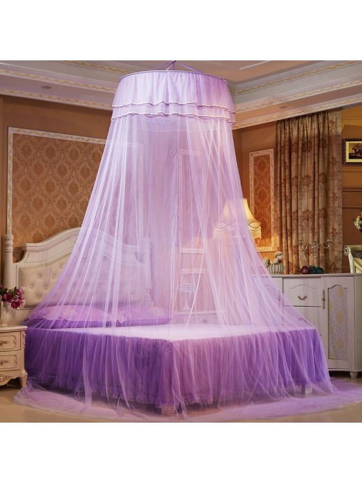 Round Elegant Lace Hanging Bedding Mosquito Net Dome Top Princess Bed