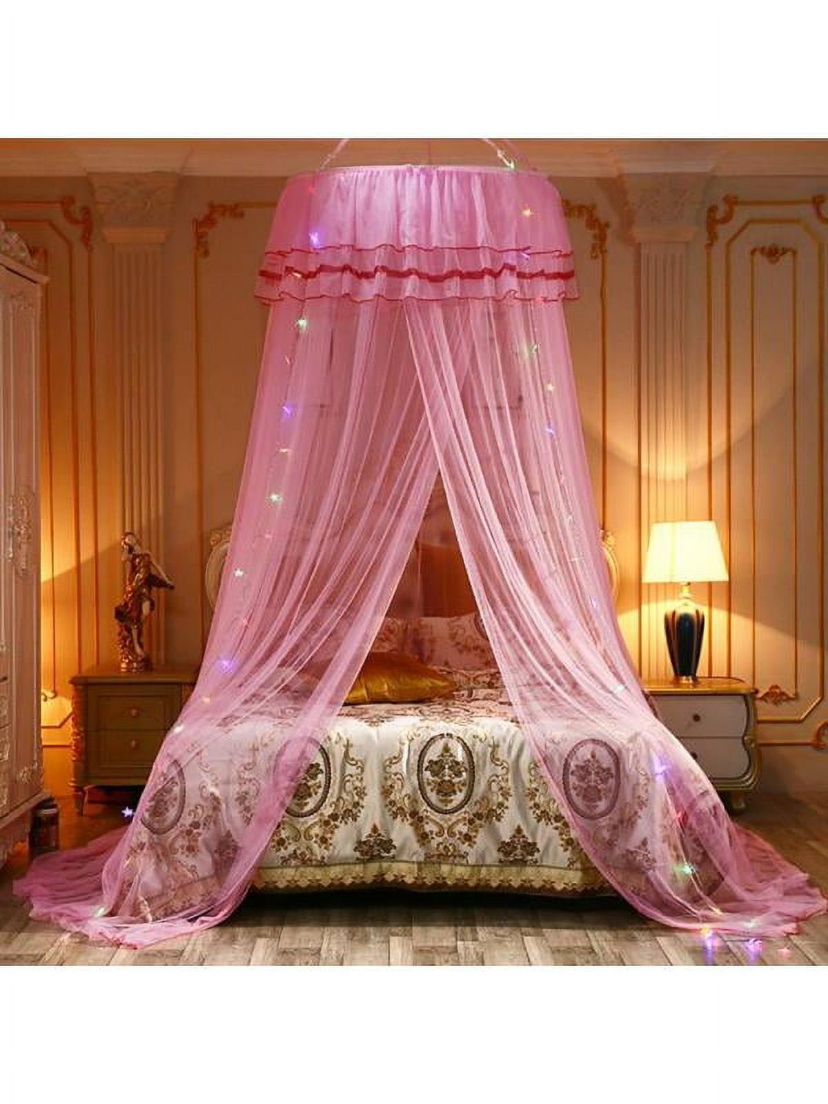 Round Elegant Lace Hanging Bedding Mosquito Net Dome Top Princess Bed Canopy Netting for beds Girls