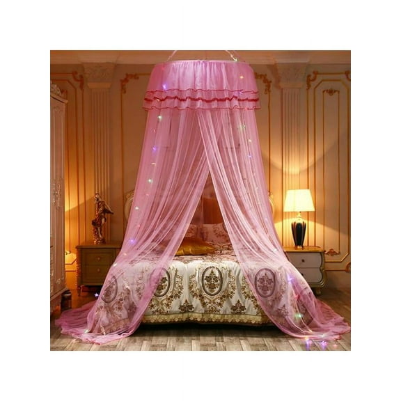 Round Elegant Lace Hanging Bedding Mosquito Net Dome Top Princess Bed Canopy Netting for beds Girls