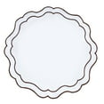 thumbnail image 1 of Round Embroidered Scalloped Edges Placemat Washable Decorative Flower Table Mat For Banquet Baby Showers Dining Setting, 1 of 10