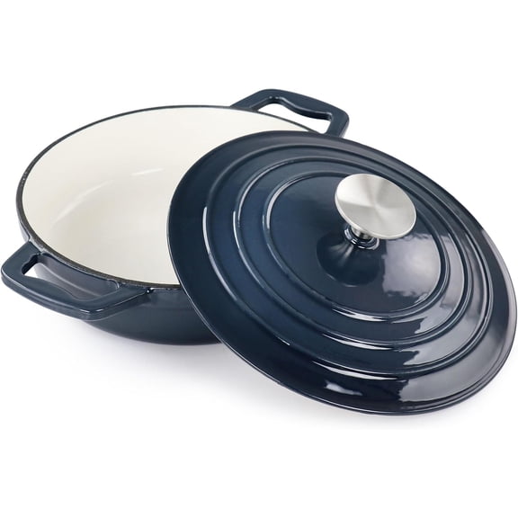 Round Enameled Cast Iron Braiser Pan