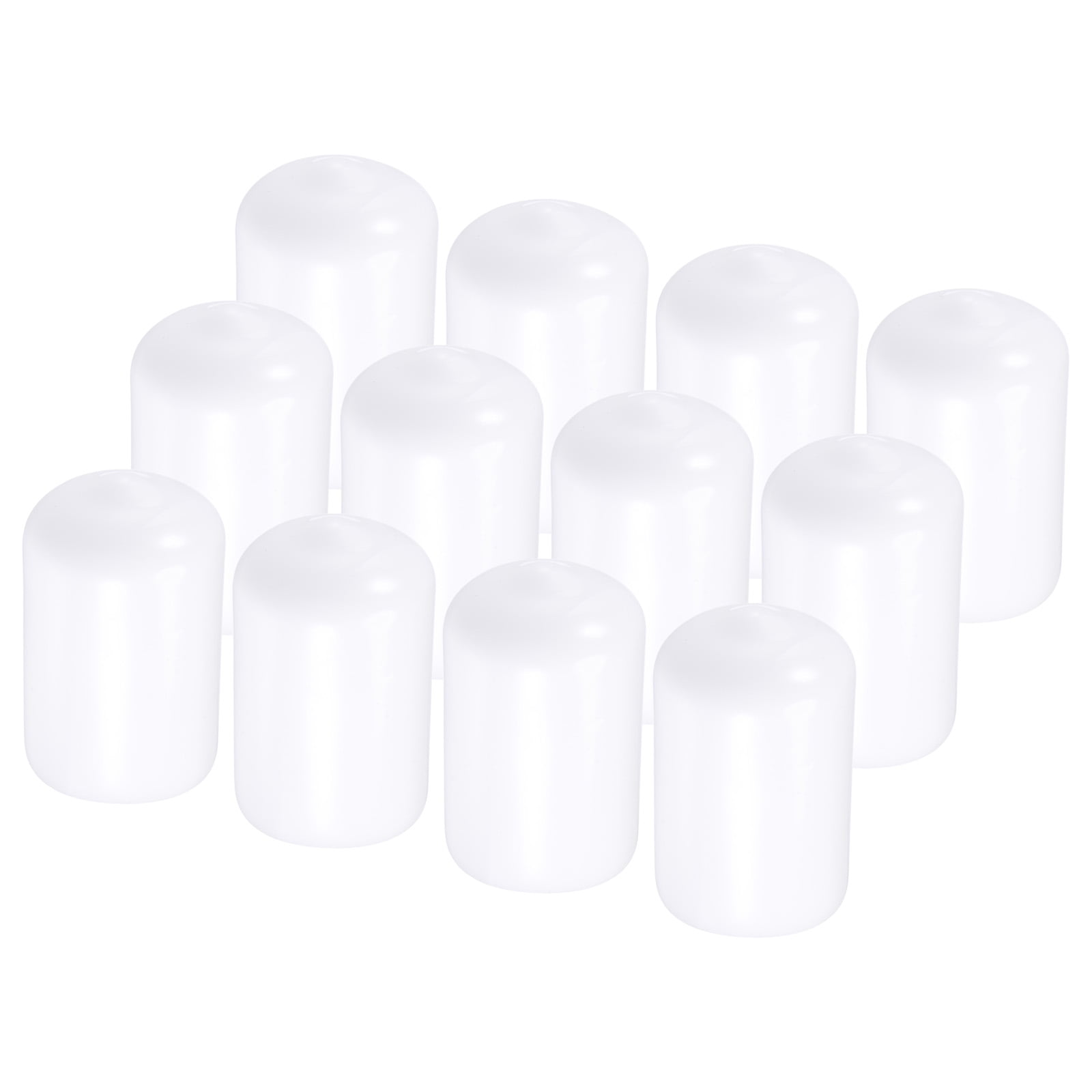MECCANIXITY 1/4 Inch Inner Diameter Rubber End Caps - 50 Pack, White, For Screws, Bolts, Tubing - View #4