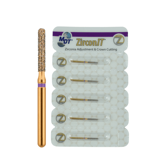 Round End Cylinder Diamond Burs FG 1.4mm x 8.0mm Ceramic Cutting Tool Pack of 5