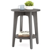 VASAGLE MAEZO Collection - Side Table, 2-Tier Small Round End Table, Nightstand with Tapered Legs, Curved Transitions, f