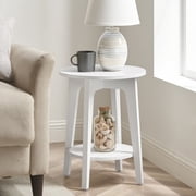 VASAGLE MAEZO Collection - Side Table, 2-Tier Small Round End Table, Nightstand with Tapered Legs, Curved Transitions, f