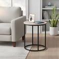 thumbnail image 1 of Round End Table - Modern Side Table for Living Room or Bedroom - Grey, 1 of 9
