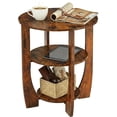 thumbnail image 1 of Round End Table with Storage Shelf,3 Tier Modern Side Table, Sofa Recliner Side Table,Accent Coffee Table,Nightstand for Living Room Bedroom for Small Spaces, 1 of 5