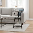 thumbnail image 1 of Round End Table with 3-Tier Shelves - Modern Side Table for Living Room, 1 of 9