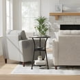 thumbnail image 1 of Round End Table with 3-Tier Storage - Modern Side Table for Living Room, 1 of 9