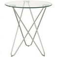 thumbnail image 1 of Coaster Round Glass Top End Table in Chrome, 1 of 2