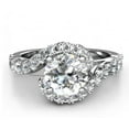 thumbnail image 1 of Round Engagement Ring in 18k White Gold Plated / Certified 2.50 Ct Moissanite Engagement Rings / Solitaire Moissanite Ring / Gold Promise Ring, 1 of 3