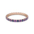 thumbnail image 1 of Round Eternity Band Blue Sapphire Amethyst 925 Sterling Silver Rose Plated Ring, 1 of 4