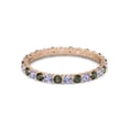 thumbnail image 1 of Round Eternity Band Tanzanite 925 Sterling Silver Rose Plated Ring Jewelry, 1 of 4