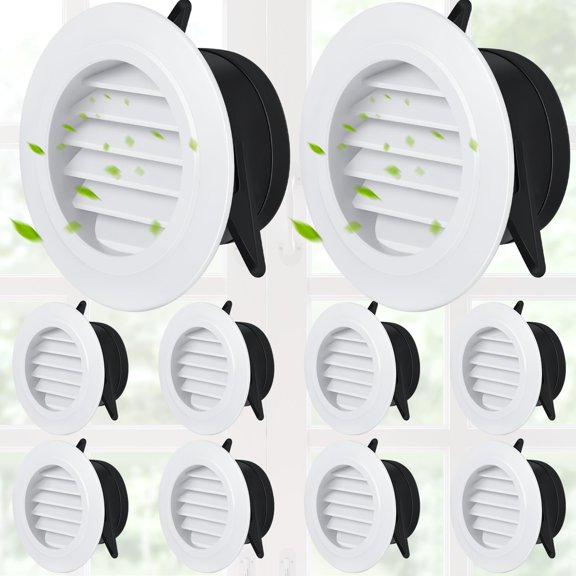 Round Exhaust Vent White 4 Inch 8 Count For Home Bathroom Office Kitchen